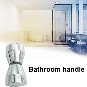 Griffe Zieht Aluminiumlegierung Türgriff Einzelnen Glasknopf Badezimmer W/Schrank Hause Schraube Dusche Hardware W7N2