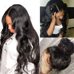 100% Closure Wig Transparent Lace Front Human Hair Wigs 13x6 180% Brazilian Body Wave Lace Frontal Wig with 30inch Brazilian Remy 4x4 Closure