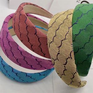 Färgglada Headband Söt brett hår Hoop Novelty Retro Rainbow Headwear Girl Street Hairs Band Julklapp till kvinnor