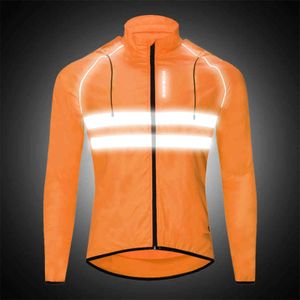 Reflektierende Radfahren-Langarm-Jersey-Jacke, winddichter UV-Schutzmantel für Fahrrad, Reiten, Laufen, Angeln, G1130