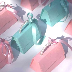 RMTPT stks partij Draagbare Party Bruiloft Gunst Geschenkdozen Chocolade Treat Candy Gift Bag Baby Shower Birthday Party Decoration Y0305