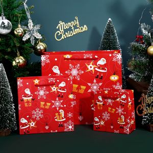 Wholesale christmas favor bags for sale - Group buy Merry Christmas Gift Paper Bags Xmas Tree Packing Bag Snowflake Christmas Candy Box New Year Kids Favors Bag Decorations