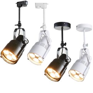 Downloads E27 Industrial LED Rail trilhos leve Superfície montada Rotativa Rotatable Teto Spotlight 25W 35W para decoração da loja de escritórios