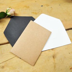 Greeting Cards 30/50 Pcs Classical White Black Kraft Blank Mini Paper Window Envelopes Wedding Invitation Envelope Christmas Gift Card