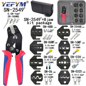 Crimpzange SN-2549, 8-Backen-Set, Paket für 2,8 4,8 XH2,54 3,96 2510/Rohr/isolierte Anschlüsse, elektrische Klemme, Mini-Werkzeuge 211110