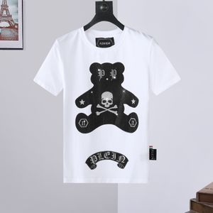 Men's T-Shirts ROUND NECK SS TEDDY BEAR PLEIN Mens Designer Tshirts Rhinestone Skull Men T-shirts Classical High Quality Top Tees PB 16581