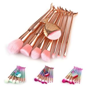 8pcs Mermaid Makeup Brush Set Colorful Eyeshadow Makeup Brushes Cosmetic Beauty Tools Foundation