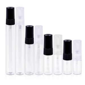 2ml 3ml 5ml 10ml mini clear vidro essencial frasco de óleo de perfume pulverizador de pulverizador portátil curso de perfume de contêiner de recipiente cosmético