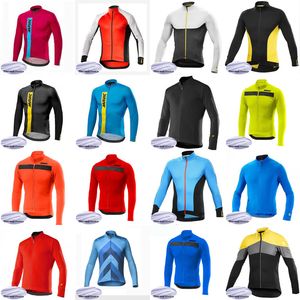 Mavic Team Mens Winter Termal Fleece Jersey Koszulki z długim rękawem Koszulki Wyścigi MTB Topy rowerowe Mundur na zewnątrz Sportswea S21042975 \ t