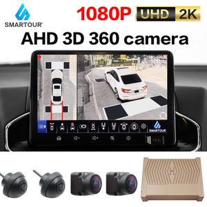 Car DVR Smartour Super 3D 360-graders körinspelare Fyra kamera 2K HD Night Vision Panoramic Reversering Image Multi-Color Car Model