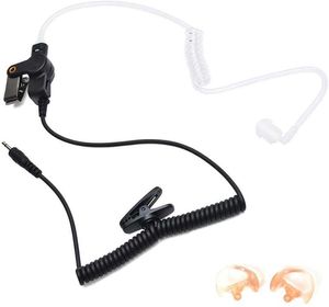 2.5mm and Listen Only Surveillance Headset Clear Acoustic Earpiece with One Pair Medium Earmolds for Two-Way RadiosTransceivers an