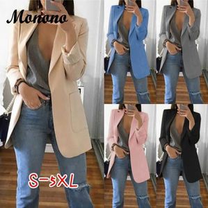 2021 Women Blazer Office Ladies Blazer Jacket Casual Plus Size Fashion Basic Spring Autum Solid Coat Outwear Female Mujer Suit X0721