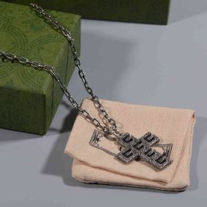 Jewelry 76% OFF double Cross Necklace Sterling Silver Antique Carved pattern square twist chain versatile couple necklace