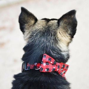 Dog Collars & Leashes Cute Christmas Cat Pet Puppy Bow Knot Necktie Collar Tie Supplies