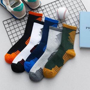 Herrensocken, 1 Paar, bunt, für Männer, Paar, Damen, Harajuku, lässige Mode, japanischer Stil, einfach gestreift, Sport, mittlere Länge