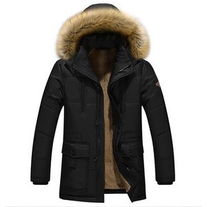 Hoodies dos homens moletonistas jaqueta de inverno homens mais tamanho algodão acolchoado quentes parka casaco casual faux peles com capuz lã longo blusão masculina