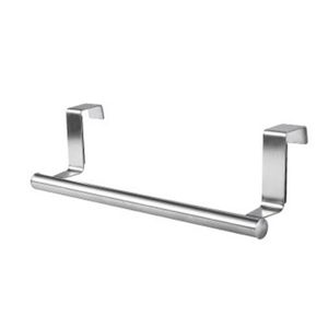 Shower Curtains Stainless Steel Single-bar Towel Rack Kitchen Non-perforated Racks Cabinet Door Back Rag