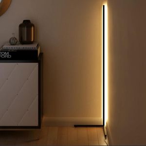 Nordic LED Corner Floor Lamp, Modern Minimalist Warm White Standing Light for Living Room, Bedroom and Indoor Atmosphere