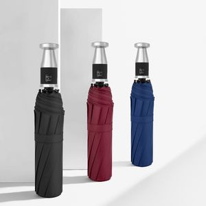 Полный автоматический зонтик 3-кратный армированный ветростойкий навес для мужского бизнеса, ультрафиолетовых и защитных зонтиков