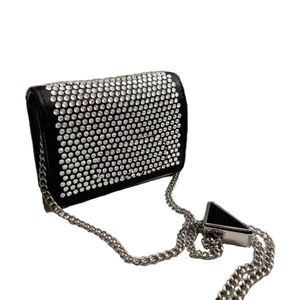 여성 작은 숄더백 플랩 조절 가능한 금속 체인 크로스 바디 백 메신저 가방 분리 가능한 어깨 스트랩 클러치 핸드백 고급 지갑 지갑
