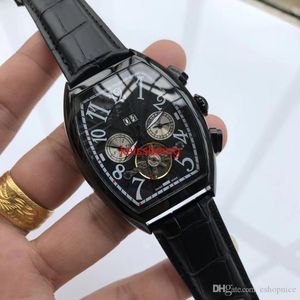 2021 Casual watch men watches Mechanical Automatic wristwatches Top Big Numerals Dial Calendar Display Leather Strap Best Gift