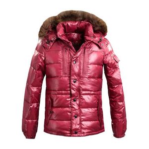 Fashion Winter Down Hooded Jacket Mäns varma jackor för män utomhus RACON Pälskläder Högkvalitativa rockar Anpassa plus storlek