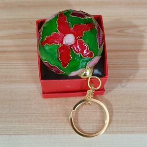 Moda Cloisonne Emalia Filigran 40mm Ball Charms do kluczowych łańcuchów Pierścienie Małe Dekoracyjne Chińskie Prezenty Przedmioty Tradycyjne Rękodzieje Ozdoby