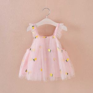 Dziewczynka Summer Sukienka Noworodka Ubrania Niemowlę Berbeć Sukienki Dla Dziewczyn Princess 1. Urodziny Party Tutu Dress 0-2years Vestidos Q0716