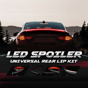 Multifunktionaler Kofferraumspoiler aus Kohlefaser, 115 cm, 12 V, LED-Außenlicht, Blinker, Bremslicht für Auto