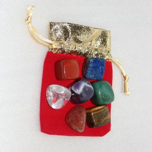 Kunst und Kunsthandwerk Naturkristall-Chakra-Stein 7-teiliges Set Natursteine Palm Reiki Heilkristalle Edelsteine Heimdekoration Zubehör ZWL446