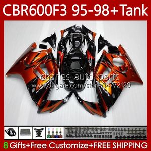 Carrozzeria + serbatoio per HONDA CBR 600 F3 CC 95-98 Corpo 64No.136 CBR 600FS 600F3 CBR600 FS CBR600F3 95 96 97 98 CBR600-F3 600CC CBR600FS 1995 1996 1997 1998 Carenatura luce arancione