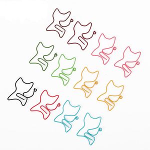 Originality Lovely Little Cat Modeling Filing Supplies Bulk Metal Färgglada Clip Office Stationery Presentpapper Klipp 0 21JJ B3