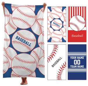 Последнее пляжное полотенце с принтом на 160x80 см, бейсбольный стиль, микроволокно, солнцезащитный крем, быстросохнущий, двусторонний бархат, настраиваемый логотип поддержки