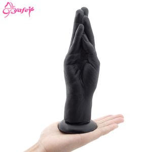 Punho dildo realista 3d mão desgin anal dildo grande mão plug anal plugue erótico brinquedos sexuais sucção braço fisting for women lesbian y0408