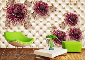 ヨーロッパスタイルの立体視3D壁紙リビングルームの寝室の壁画ウォールステッカー壁のための壁紙家の装飾パペルデパーテ