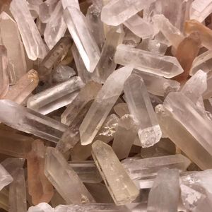 Wholesale Crafts 100g Bulk Small Points Clear Quartz And Smoke Crystal Mineral Healing reiki good lucky energy Mineral Wand 20-40mm