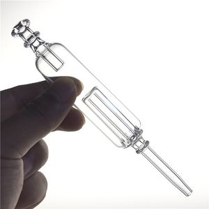 5,5 pollici Completamente al quarzo Narghilè nettare Kit per unghie Rig Stick Narghilè a mano Fumo Tubi d'acqua Punta del filtro Tester Tubo Mini Dab Unghie di paglia