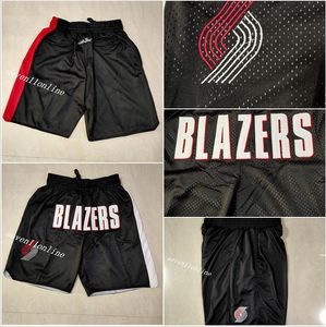 Basquete de Equipe dos homens Basta apenas Don Portland Black Color Black Color Esporte Calções Calções Calças Pop Hip Com Bolso Zipper Sweatpants em tamanho S- tamanho 2xl