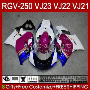 OEM Fairings For SUZUKI rose blue stock RGV250 SAPC VJ23 RVG250 250CC VJ 23 Cowling RGV-250CC 97 98 Bodywork 107HC.14 RGV-250 Panel RGVT-250 RGVT RGV 250 CC 1997 1998 Bodys