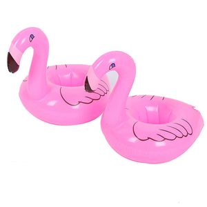 Other Pools SpasHG Inflatable Drink Cup Holder Colorful Cups Mat Donut Flamingo Watermelon Lemon Shaped PVC Swimming Pool Floating Mats WH0437