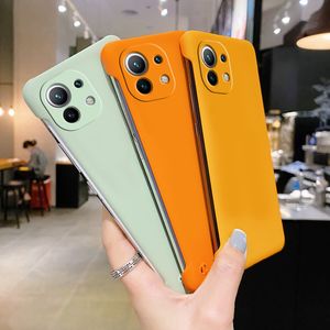 Ultra-tunna hårda PC-ramlösa fodral för Xiaomi RedMi Note 10 9PRO 10S 9S 8 7 POCO F3 10T PRO 11Pro Lite Phone Back Cover