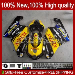 Feedings de motocicleta para Ducati 749-999 749S 999s 749 999 2003-2006 ABS Bodywork 27No.21 749 999 S R Amarelo Black 2003 2004 2005 2006 749R 999R 03 04 05 06 OEM Bodys Kit