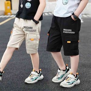 Shorts Boy Kids Summer Pant Letter Cash Cotton Bottom Children 110-170 Teenager Beach 210723