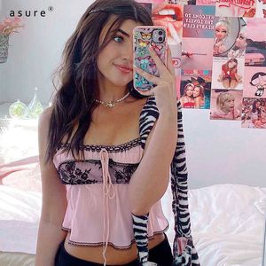 Going Out Crop Tops Y2k Chest Breast Binder Sexy Lace Bralette Female Sports Cami Bra Gothic Aesthetic Clothes Grunge LQWKT00333 210712