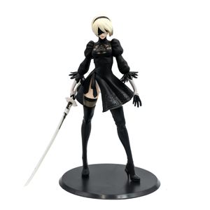 Игра аниме 28см Nier Automata 2b Yorha No.2 Тип B Действия Рисунок PVC Коллекция Модель Игрушки BRINQUEDOS X0503