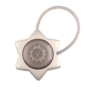 Mili Metal Constellation Keychain Star Shape Key Holder Kreativ souvenir Keyring Lover Gift Porte Clip Novelty Artiklar K0184