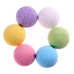 Bath Bombs Ball Organic Bath Bombs Bubble Salts Ball Essential Oljespänning Relief Exfoliating Vanilj Lavendel Rose Flavour Salts Ball