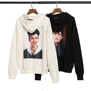 2023 Sonbahar ve Yaz Sweatshirts 19FW Floral Fotoğraf Baskılı Logo Uzun Kollu Erkekler Hoodies Pullover Sweatshirt Sweatshirt Sweater Street Hoodie TS8059