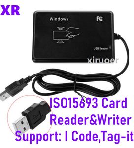 1Set 13.56MHz USB RFID-läsare ISO15693 Kortläsare författare 13.56MHz I Kod SLI / I Kod SLIX RFID Access Reader Långläsningsavstånd med gratis SDK + Demo W2093