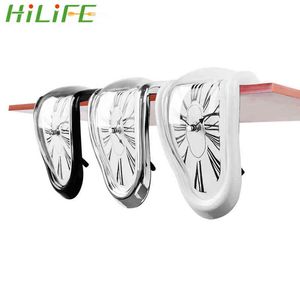 HILIFE Surrealist Salvador Dali Style Clocks Gift Surreal Distorted Wall Clock Home Decoration Melting Clock Creative H1230